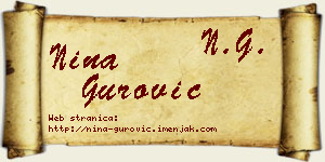 Nina Gurović vizit kartica